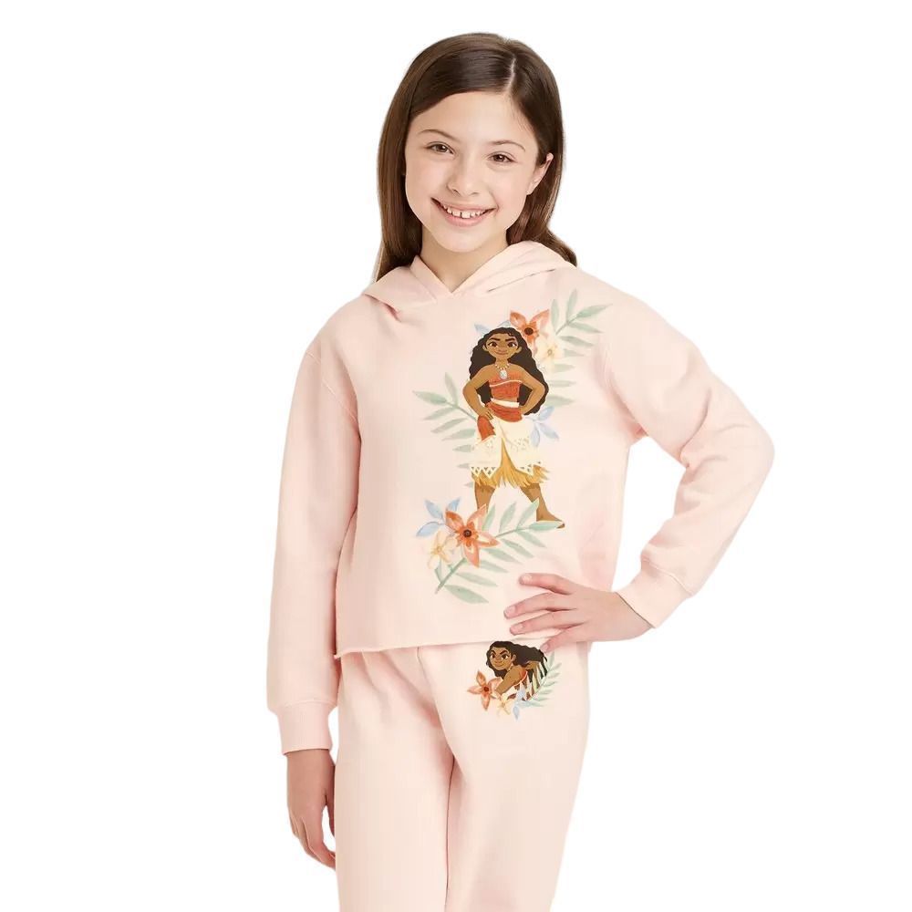 Girls Disney Moana Sweatshirt Rose Pink Size L